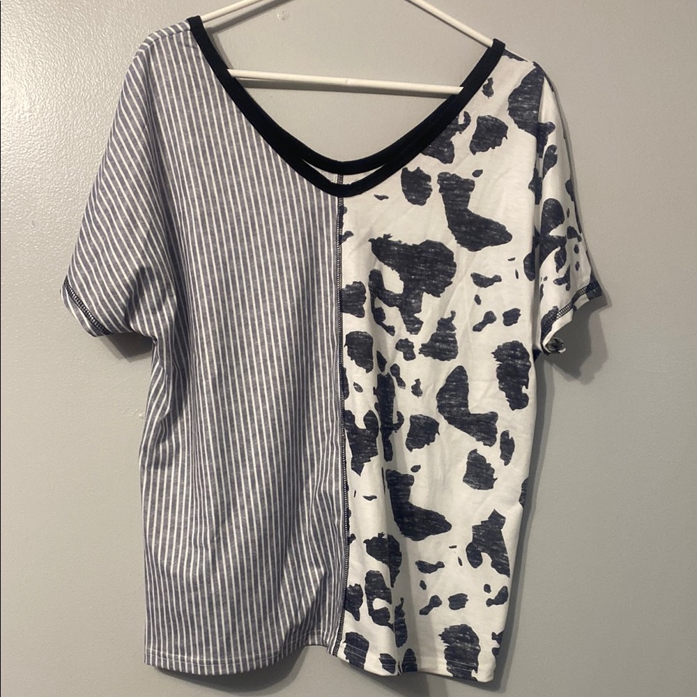 Cow print short size large